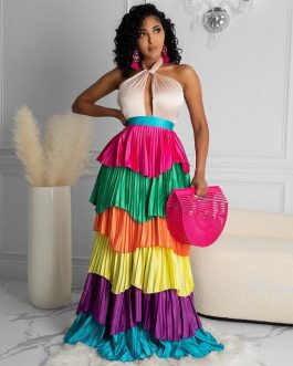 Echoine Colorful Pleated Ruffle