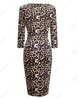 Vintage Women Elegant Leopard Chic