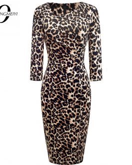 Vintage Women Elegant Leopard Chic
