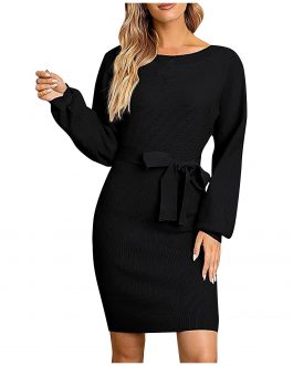 Casual Knitted Wrapped Hip Mini