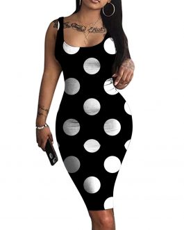 Dot Camouflage Printed Sleeveless