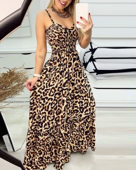 Leopard Print V-Neck Sexy