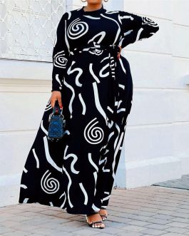 Plus Size Casual Black Dress