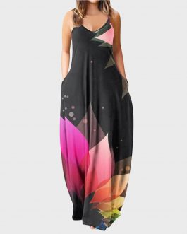 Casual Printed Loose Long Dress