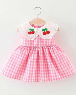 Summer Baby Girl Plaid Dress