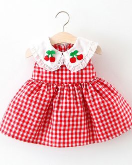 Summer Baby Girl Plaid Dress