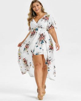 Summer Women Dress 2021 Sexy Fork Short-Sleeve