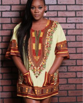 Women Short Sleeve Fashion African